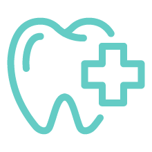 tooth icon with medical cross